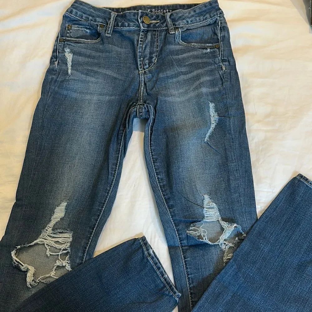 Articles of Society Blue Straight Leg Jeans